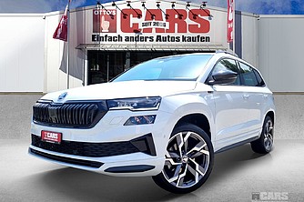SKODA, Karoq 1.5 TSI ACT SportLine DSG, Moon Weiss met., Geländewagen/SUV, Mech.-Aut. 7-Gang, 150 PS