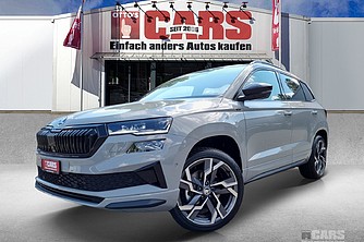 SKODA, Karoq 2.0 TSI SportLine 4x4 DSG, Steel Grau met., Geländewagen/SUV, Mech.-Aut. 7-Gang, 190 PS